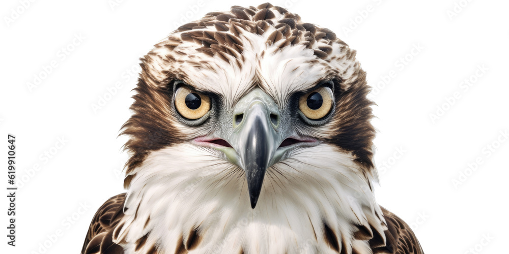 an Osprey, Pandion haliaetus. Portrait, in various positions, raptor nesting, Nature-themed, photorealistic illustrations in a PNG, cutout, and isolated. Generative AI an Osprey, Pandion haliaetus. Portrait, in various positions, raptor nesting, Nature-themed, photorealistic illustrations in a PNG, cutout, and isolated. Generative AI