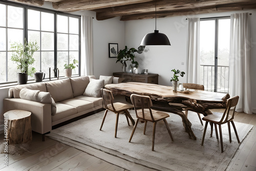 Stampa su tela Habitación rústico