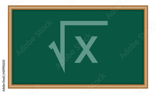 Square root or radical symbol in mathematics. Mathematics resources for teachers and students.