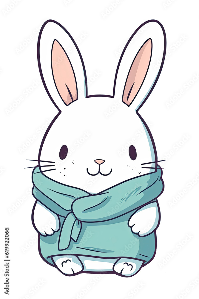 Obraz premium cute bunny on transparent background