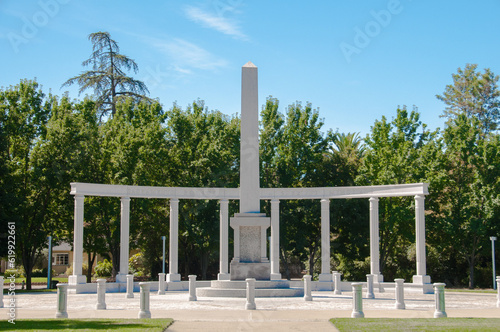 Police and Sheriff's Memorial in Sacramento, CA Park on Summer Day