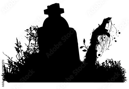 Zombie Hand Reaching Up From the Grave