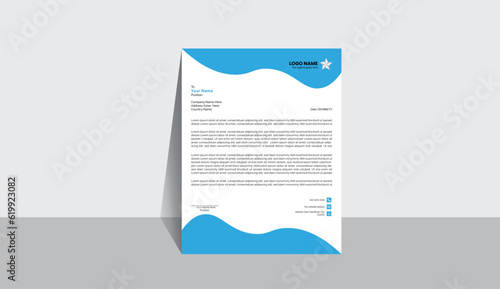 Business style letterhead design vector template 