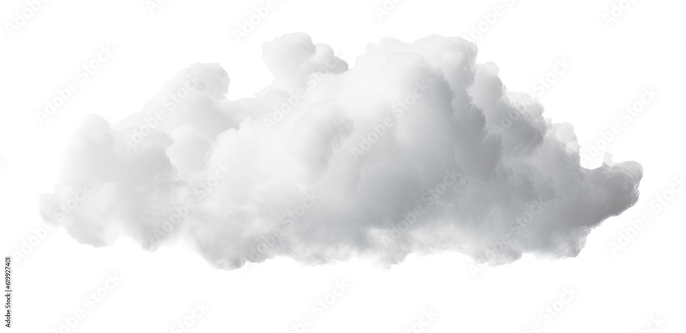 white cloud on transparent background, png