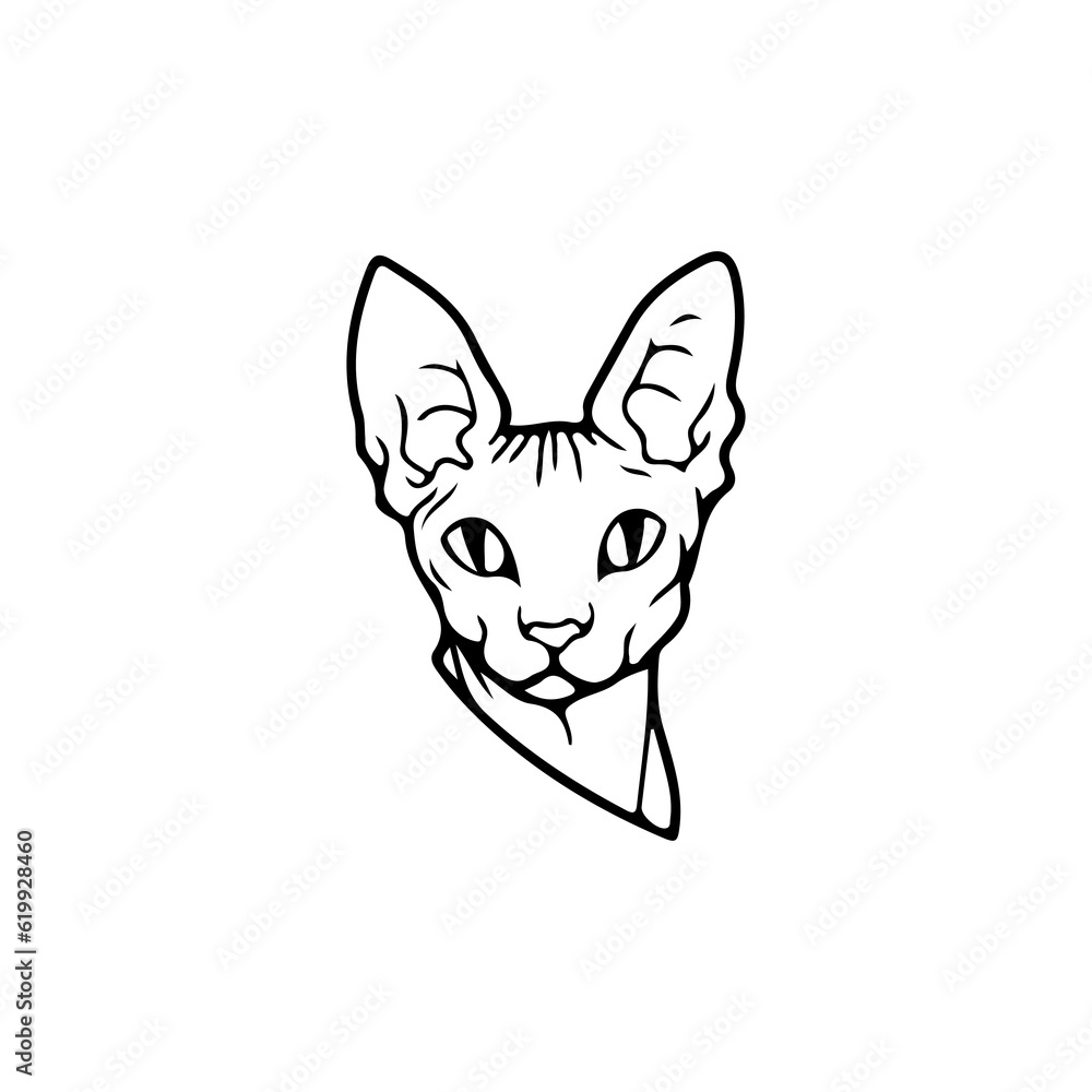 vector illustration of cat head concept vector illustration of cat head concept