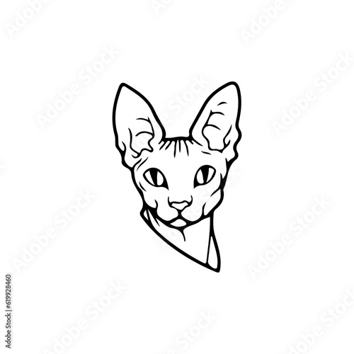 vector illustration of cat head concept