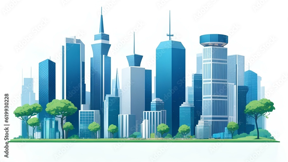 modern city skyline illustration