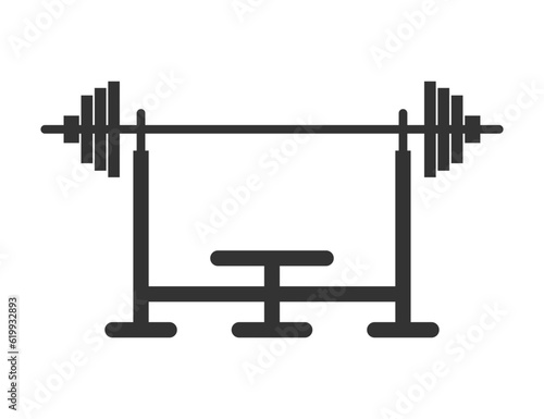 Bench press icon. Vector illustration.