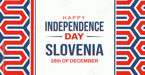 Happy Independence Day of Slovenia background. 26th of december Slovenia independence day wallpaper