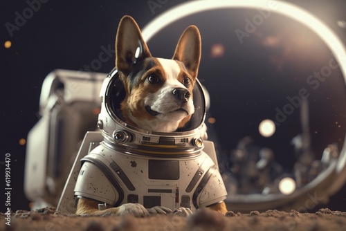 dog in astronaut suit, Generative AI © Nino6