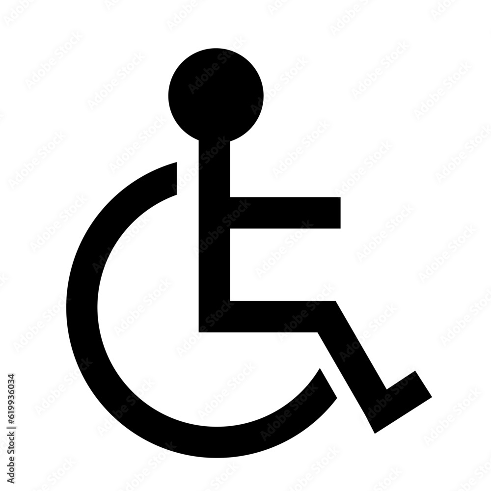 Wheelchair symbol - vector icon Wheelchair symbol - vector icon