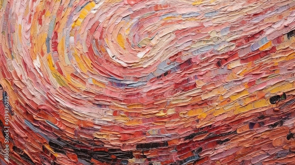 Original acrylic or oil painting background made with paint strokes. Interior painting. Mixed paints with gradient vivid colors. Generative AI. Illustration for cover, brochure or presentation. Original acrylic or oil painting background made with paint strokes. Interior painting. Mixed paints with gradient vivid colors. Generative AI. Illustration for cover, brochure or presentation.