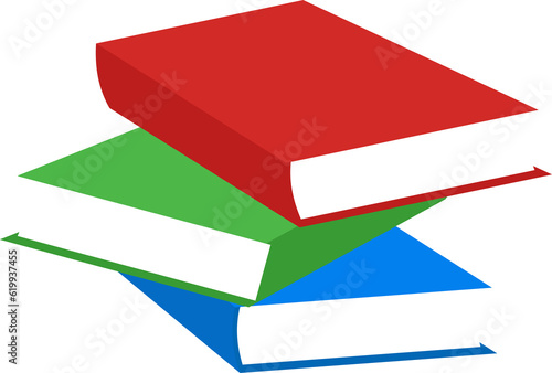 A Pile of three Colorful Cartoon Books