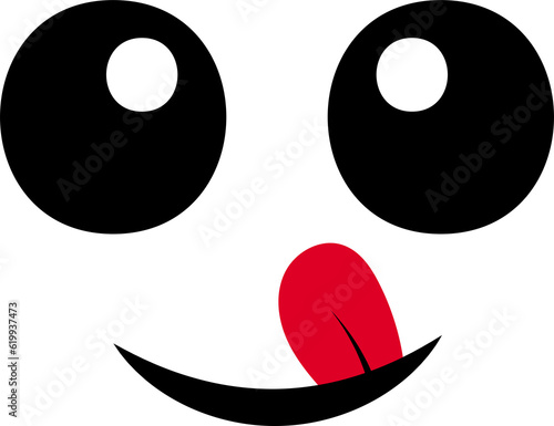 Simple Cartoon Yummy Face