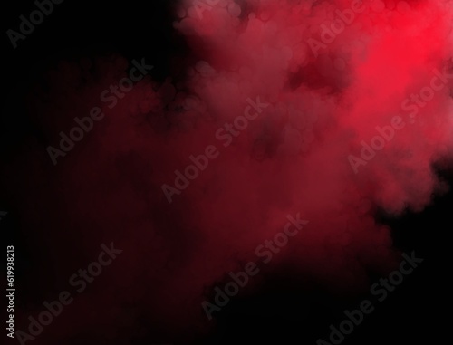 abstract smoke background in red colors on black background