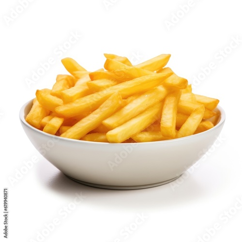 French Fries isolated on white (generative AI)