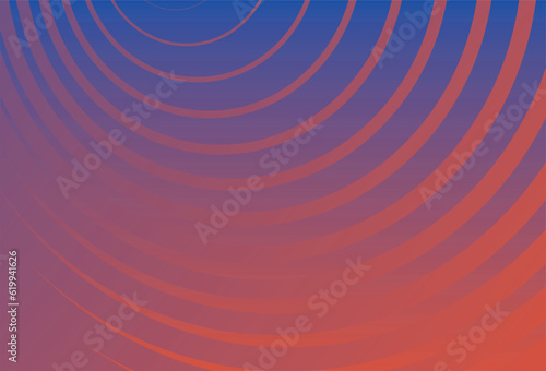 abstract vector background of circular lines, orange and red background, wave lines pattern