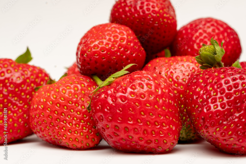 strawberries on white background strawberries on white background