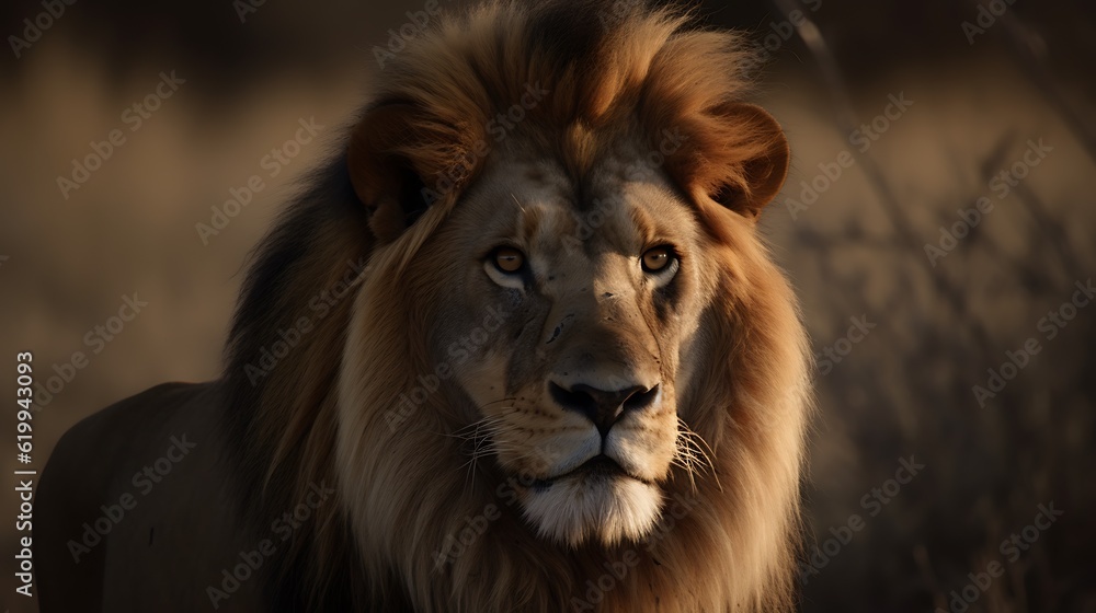 A Majestic Lion, King of the Jungle A Majestic Lion, King of the Jungle