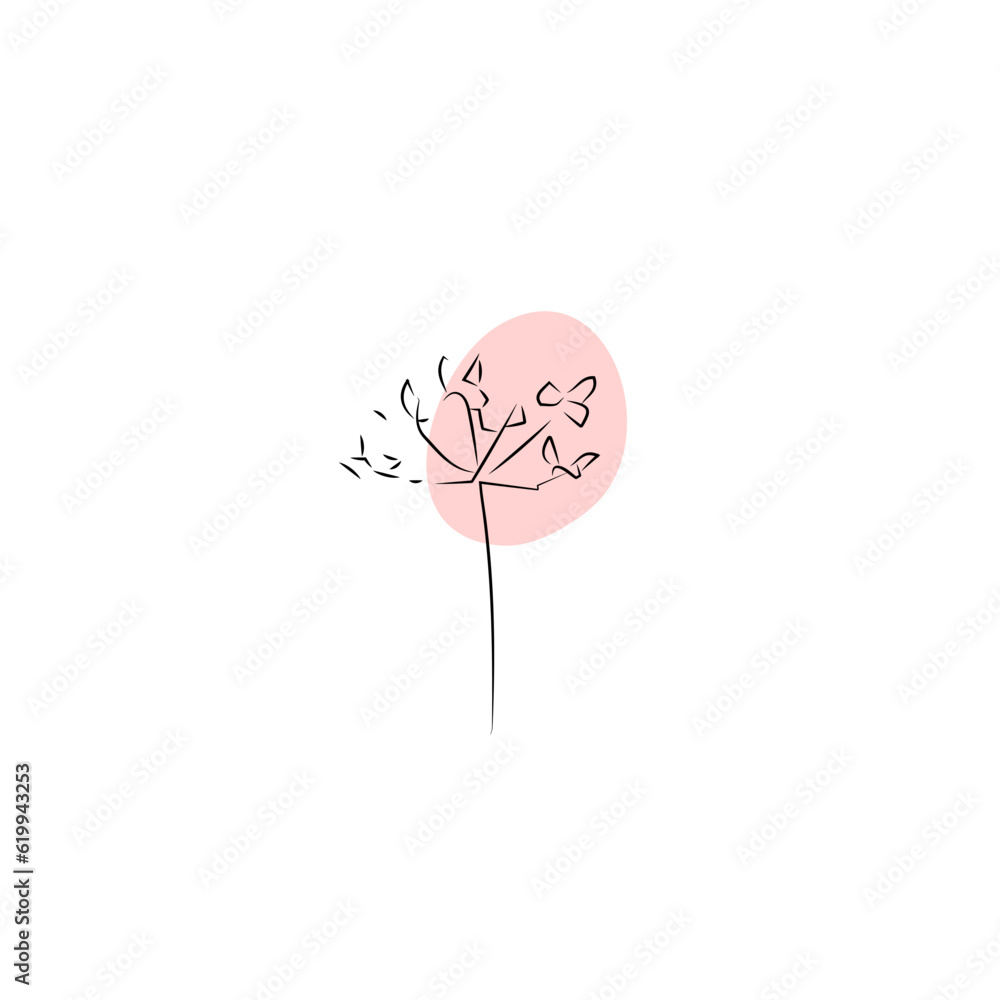 hand drawn flower logo hand drawn flower logo