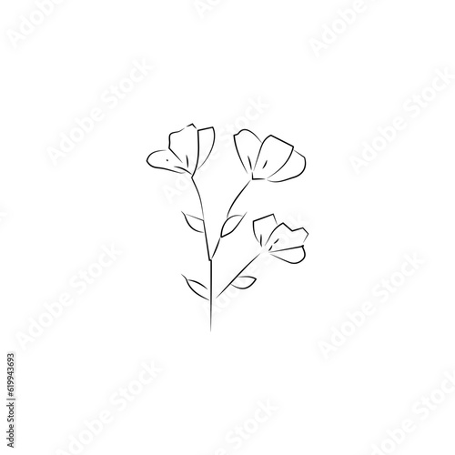 hand drawn flower icon