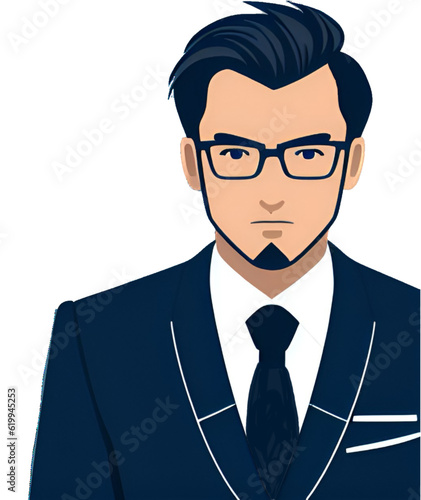 businessman - elegant man - stylized drawing - icon - ideal for website, email, presentation, advertisement, label, sticker, postcard, ticket, logo, slide, book, nameplate, print	
