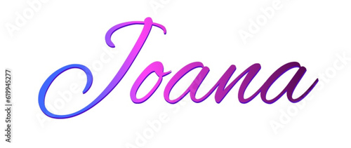 Joana - light blue and blue color - male name - ideal for websites, emails, presentations, greetings, banners, cards, books, t-shirt, sweatshirt, prints

