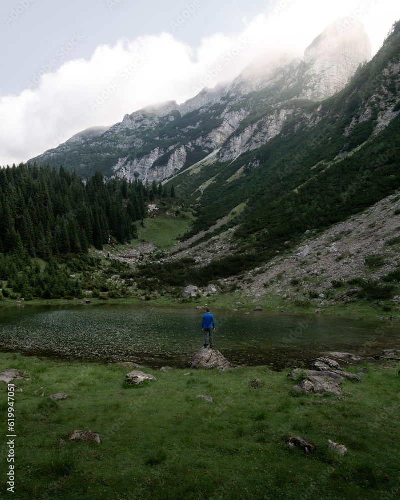 alpine lake dupeljsko jezero in the mountains of Slovenia alpine lake dupeljsko jezero in the mountains of Slovenia