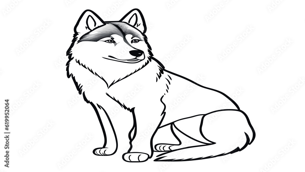Fototapeta premium black and white dog
