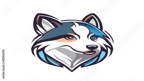 illustration of a husky dog
