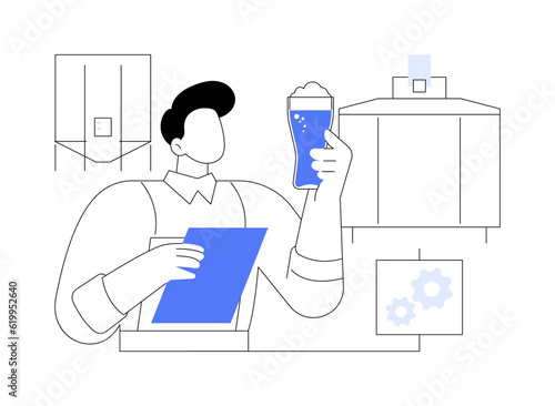 Brewing filtration abstract concept vector illustration.