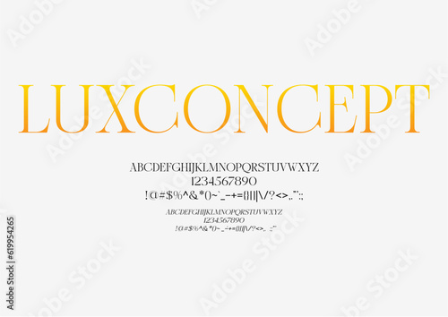 Modern Elegant Luxurious Serif Font Alphabet Perfect For Fashion Minimalist Logo