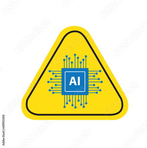 Logo de inteligencia artificial. Vector
