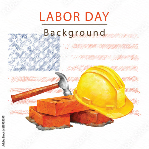 Free vector labor day background with tools