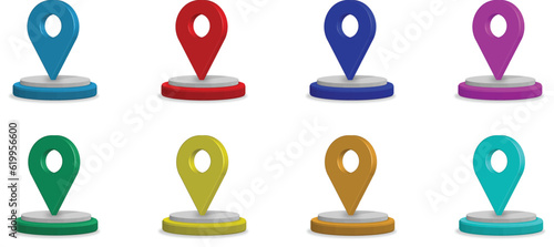 Infographics for positioning maps and writing information
