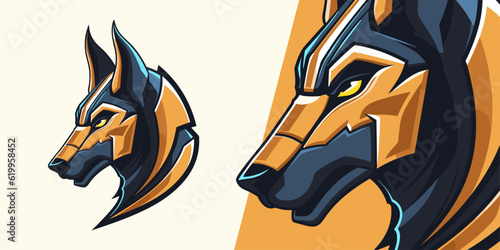 Anubis, the Divine Guardian: Logo Mascot Illustration for Professional Sport and E-Sport Gaming