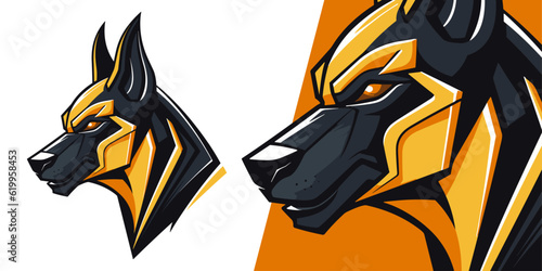 Logo Mascot Design: God Anubis Illustration for Dynamic Sport and E-Sport Gaming Teams