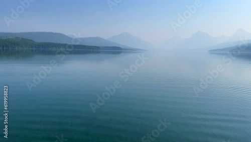 Beautiful Lake McDonald in Glacier National Park by West Glacier in Montana photo