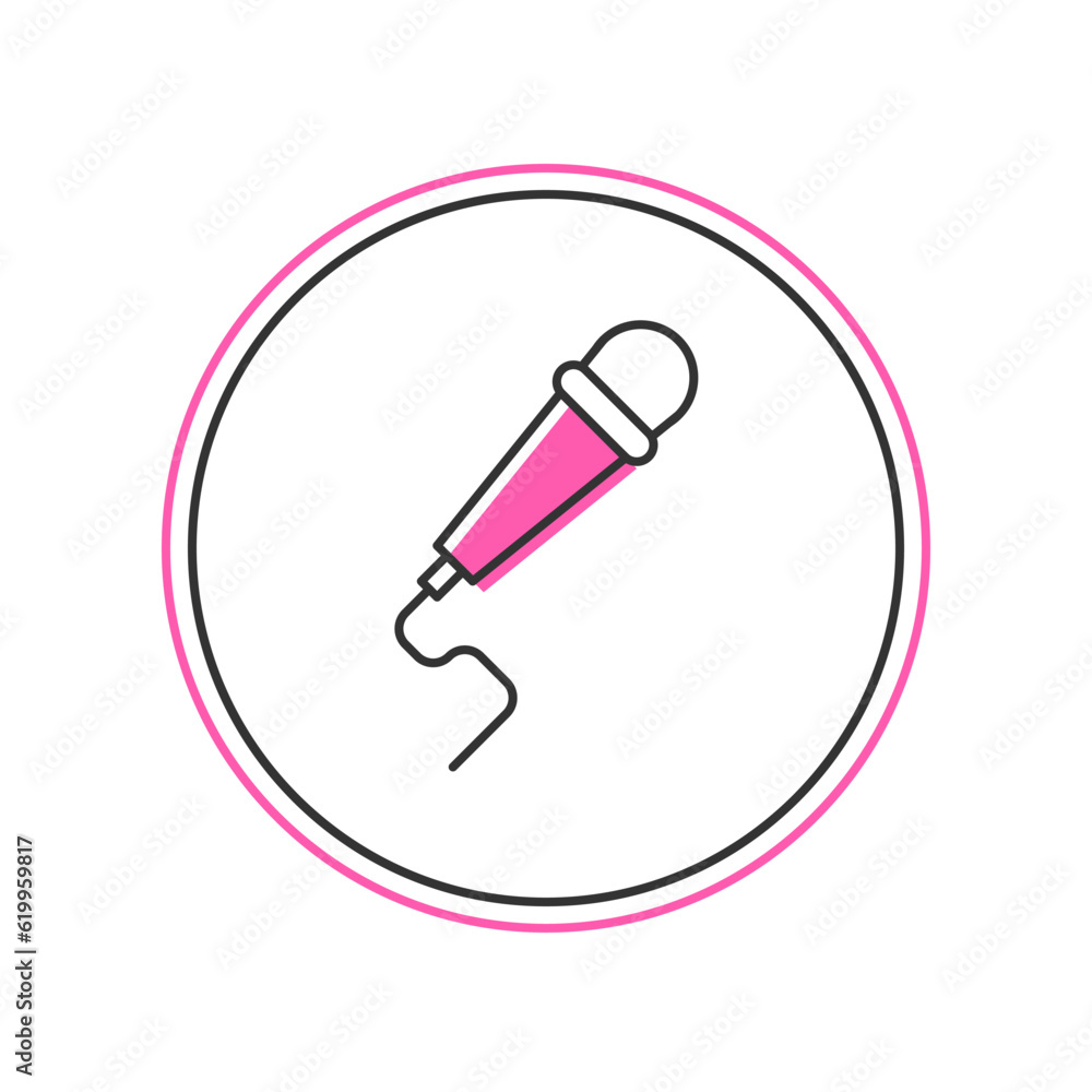 Filled outline Microphone icon isolated on white background. On air radio mic microphone. Speaker sign. Vector Filled outline Microphone icon isolated on white background. On air radio mic microphone. Speaker sign. Vector
