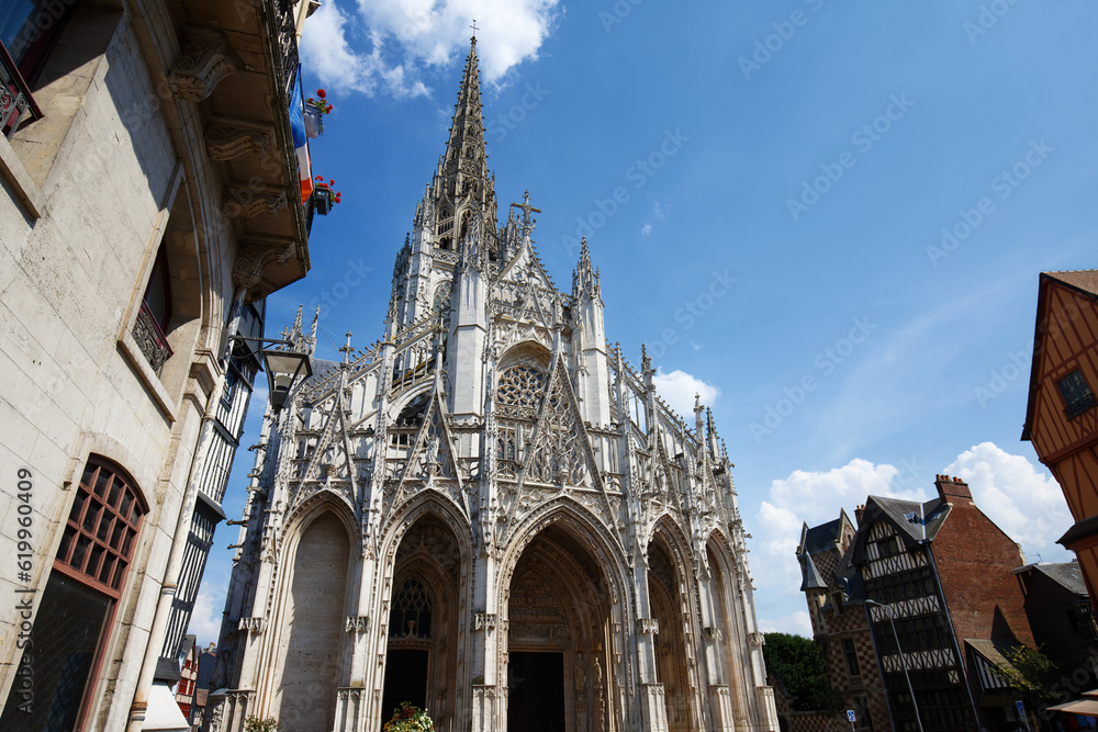 The Church of Saint-Maclou is a Roman Catholic church in Rouen, France which is considered one of the best examples of the Flamboyant style of Gothic architecture.