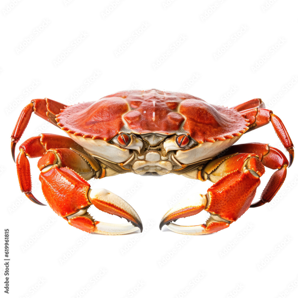 a Red crab decapod crustaceans in a Food-themed, photorealistic illustrations in a PNG, cutout, and isolated. Generative AI a Red crab decapod crustaceans in a Food-themed, photorealistic illustrations in a PNG, cutout, and isolated. Generative AI