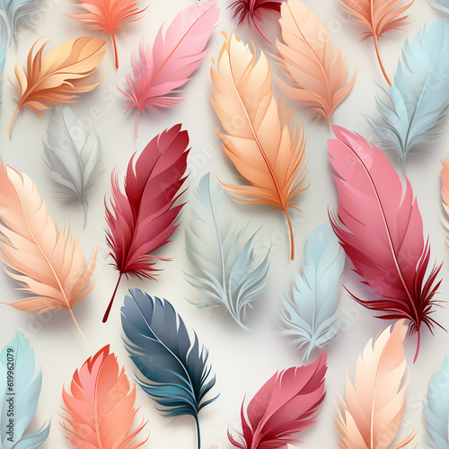 boho seamless feathers pattern © Aleksander