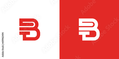 b abstract initial logo