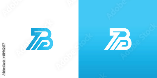 b abstract initial logo