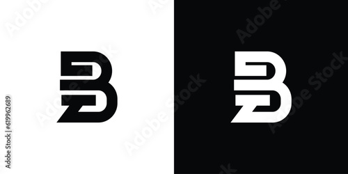 b abstract initial logo