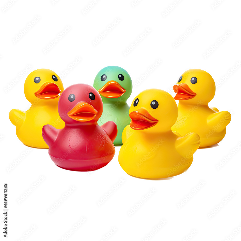 cute Rubber Duckies in sets and groups in various colors, 3d, fun summer toys Fun-themed, photorealistic illustrations in a PNG, cutout, and isolated. Generative AI cute Rubber Duckies in sets and groups in various colors, 3d, fun summer toys Fun-themed, photorealistic illustrations in a PNG, cutout, and isolated. Generative AI