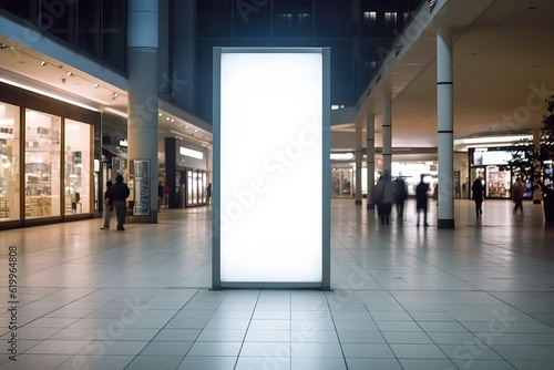 customizable digital signage screen in a public place  generative ai