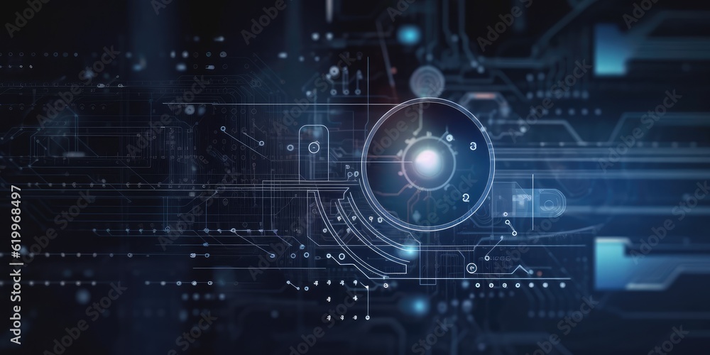 Blue Technology Lines Background Blue Technology Lines Background