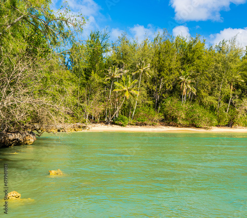 Kayaking Cove at Kawela Bay Beach Park, Oahu, Hawaii, USA photo