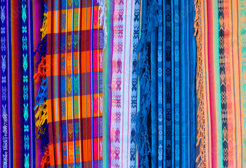 colorful cultural textiles cotton fabric  photo